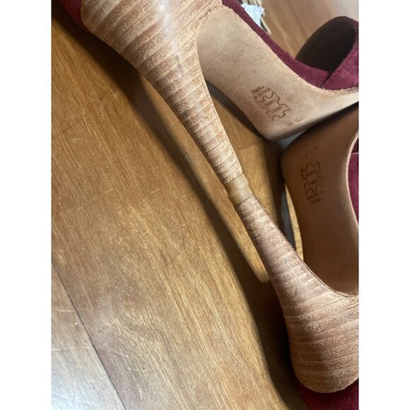 Ulla Johnson Tassel Kiki D'Orsay Pumps in Bordeaux Suede 37 with Box high heels - Picture 10 of 13